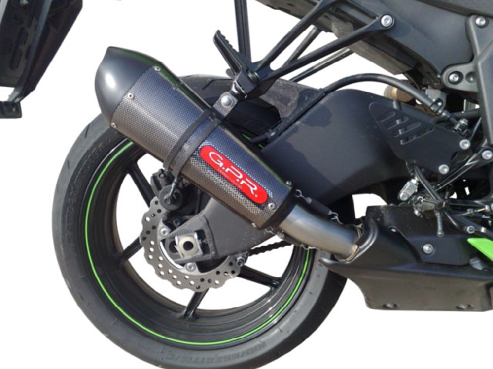 Escape compatible con Kawasaki ZX-6 R-RR 2009-2025, Gpe Ann. Poppy, Escape legal, homologado, silenciador con db killer desmontable y tubo de conexión específico 