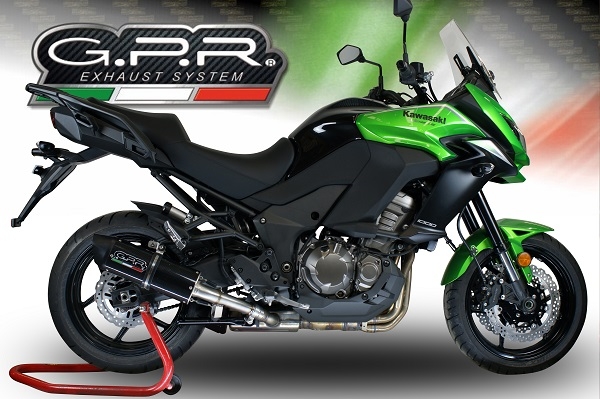 Escape compatible con Kawasaki Versys 1000 I.E. 2015-2016, Furore Nero, Escape legal, homologado, silenciador con db killer desmontable y tubo de conexión específico 