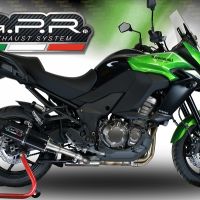 Escape compatible con Kawasaki Versys 1000 I.E. 2015-2016, Furore Nero, Escape legal, homologado, silenciador con db killer desmontable y tubo de conexión específico 