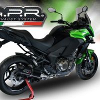 Escape compatible con Kawasaki Versys 1000 I.E. 2015-2016, Furore Nero, Escape legal, homologado, silenciador con db killer desmontable y tubo de conexión específico 
