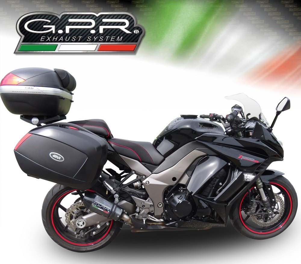 Escape compatible con Kawasaki Z 1000 Sx 2011-2016, Gpe Ann. Poppy, Par de terminales de escape homologados, con db killer extraíbles y tubos de conexión específicos 