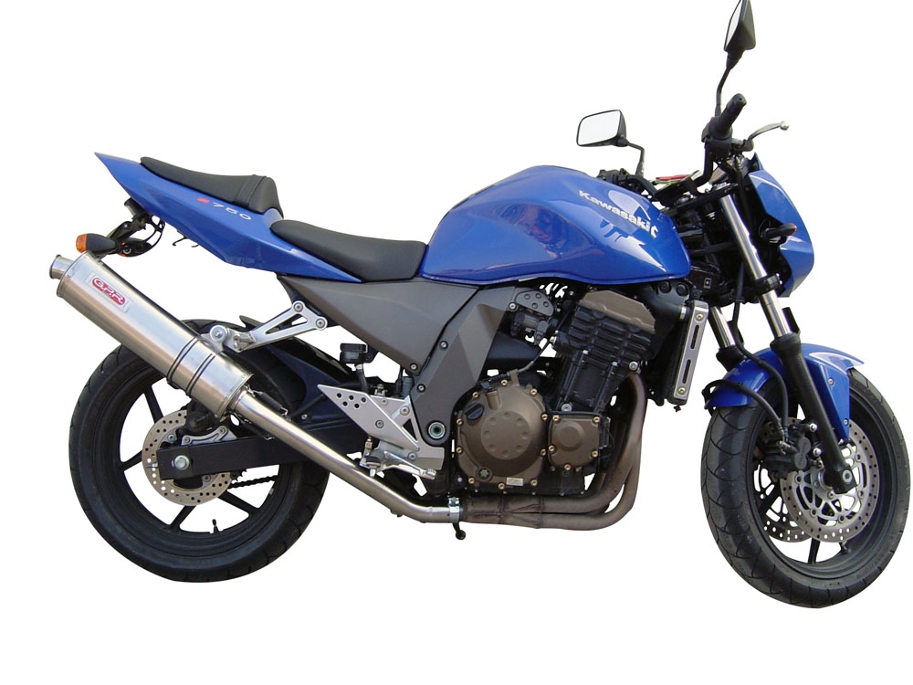Escape compatible con Kawasaki Z 750 - S 2004-2006, Trioval, Escape legal, homologado, silenciador con db killer desmontable y tubo de conexión específico 