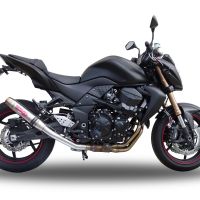 Escape compatible con Kawasaki Z 750 - R 2007-2014, Deeptone Inox, Escape legal, homologado, silenciador con db killer desmontable y tubo de conexión específico 