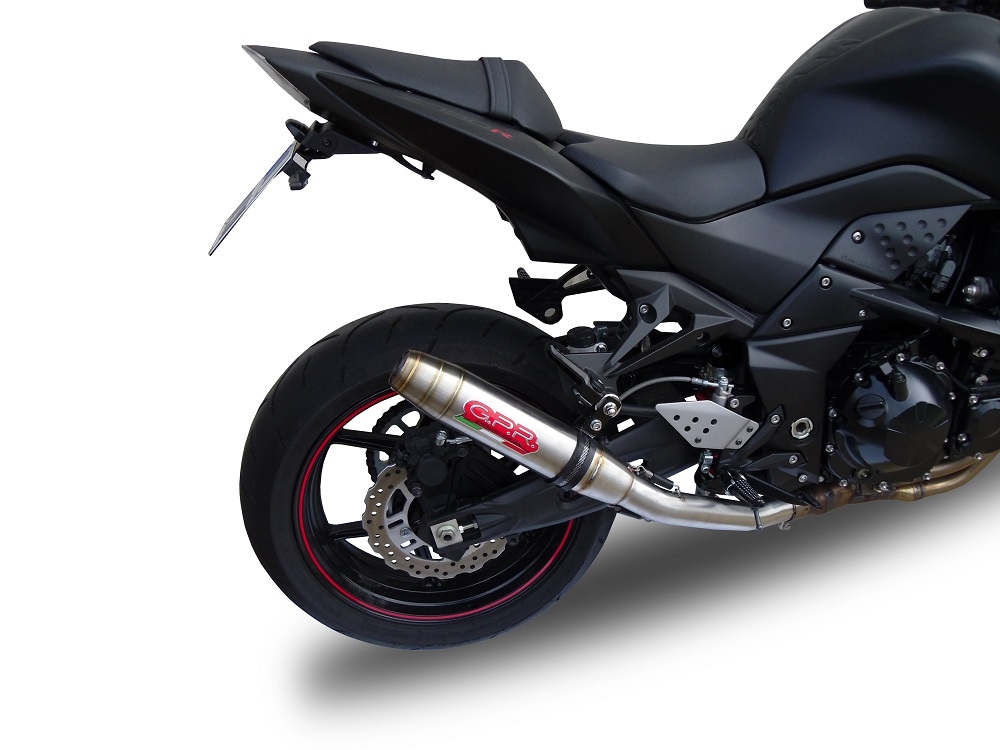 Escape compatible con Kawasaki Z 750 - R 2007-2014, Deeptone Inox, Escape legal, homologado, silenciador con db killer desmontable y tubo de conexión específico 