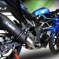Escape compatible con Kawasaki Ninja 125 2021-2024, Furore Evo4 Nero, Escape legal, homologado, silenciador con db killer desmontable y tubo de conexión específico 