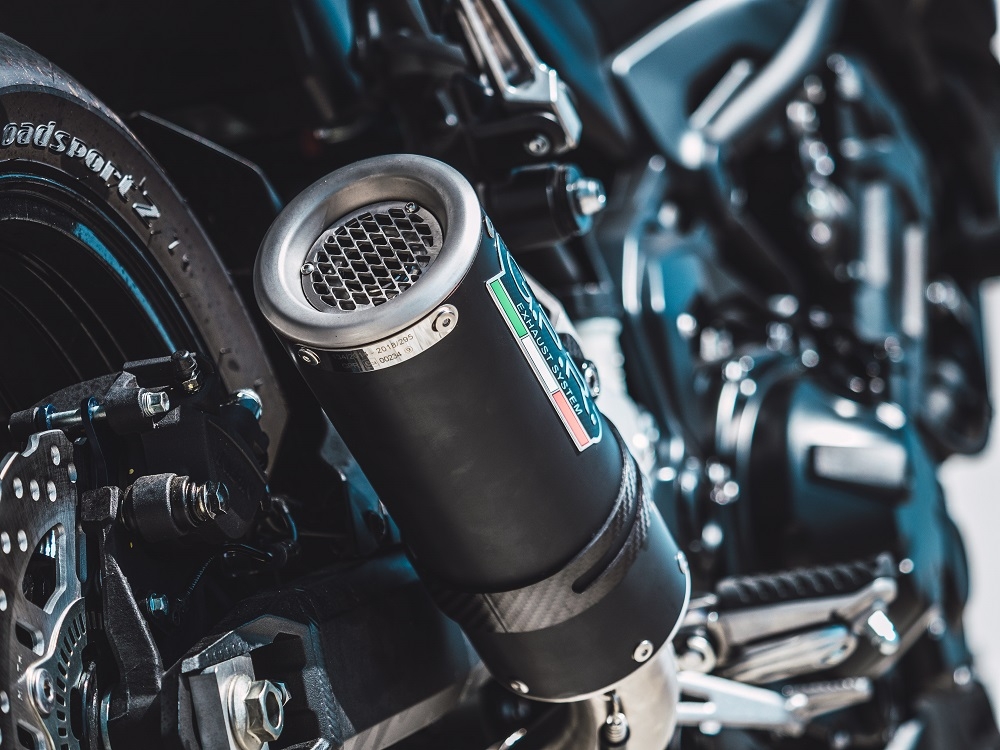 Escape compatible con Kawasaki Z 900 E 2017-2020, M3 Black Titanium, Escape legal, homologado, silenciador con db killer desmontable y tubo de conexión específico 