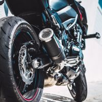 Escape compatible con Kawasaki Z 900 E 2017-2020, M3 Black Titanium, Escape legal, homologado, silenciador con db killer desmontable y tubo de conexión específico 