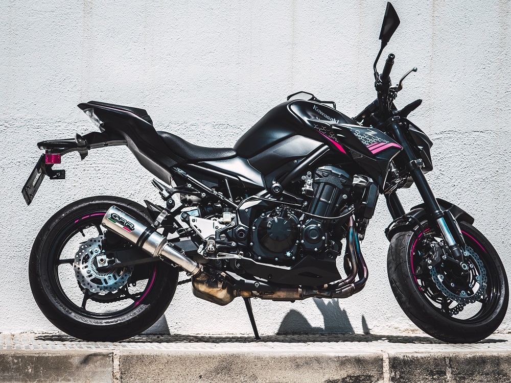Escape compatible con Kawasaki Z 900 E 2020-2024, M3 Inox , Escape legal, homologado, silenciador con db killer desmontable y tubo de conexión específico 