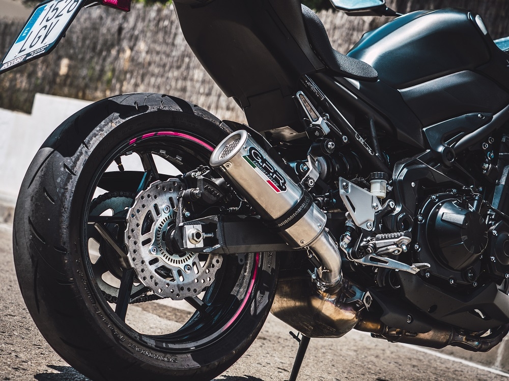 Escape compatible con Kawasaki Z 900 E 2020-2024, M3 Inox , Escape legal, homologado, silenciador con db killer desmontable y tubo de conexión específico 