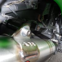 Escape compatible con Kawasaki Kfx 700 2004-2011, Powercone Evo, Sistema de escape completo homologado y legal con doble silenciador, con db killer extraible y colector especifico 