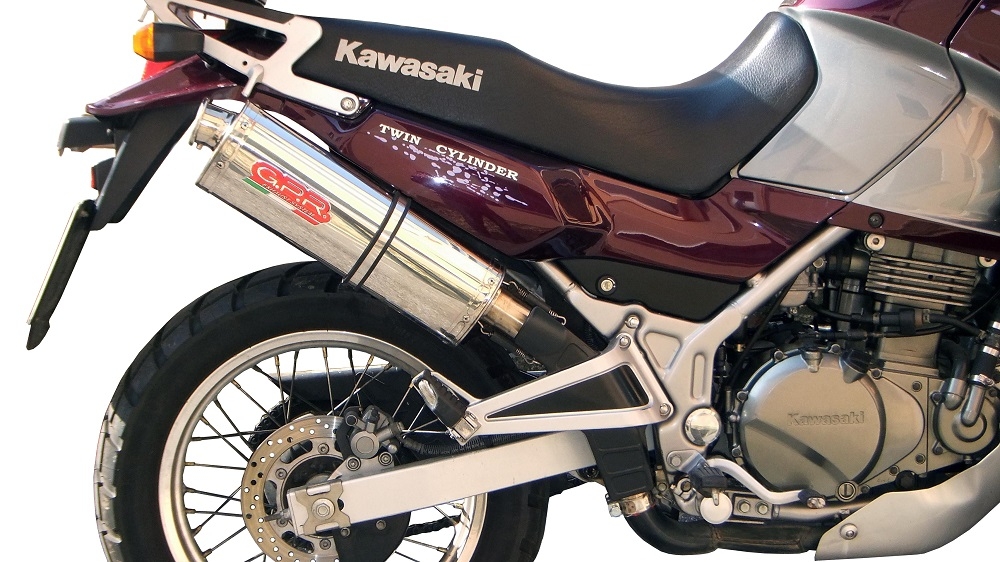Escape compatible con Kawasaki Kle 500 1991-2007, Trioval, Escape legal, homologado, silenciador con db killer desmontable y tubo de conexión específico 
