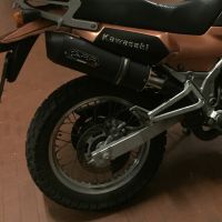 Escape compatible con Kawasaki Kle 500 1991-2007, Furore Nero, Escape legal, homologado, silenciador con db killer desmontable y tubo de conexión específico 