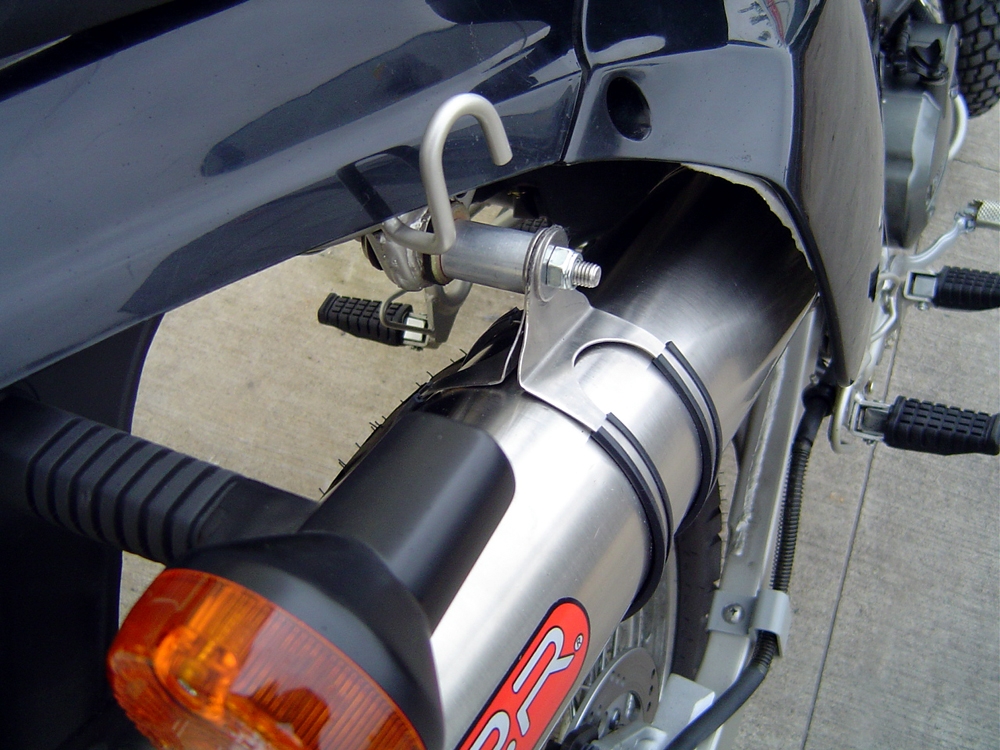 Escape compatible con Kawasaki Klx 650 R 1996-2002, Furore Nero, Escape legal, homologado, silenciador con db killer desmontable y tubo de conexión específico 