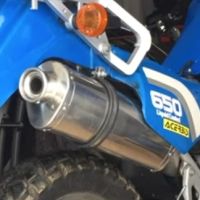 Escape compatible con Kawasaki Klx 650 R 1996-2002, Trioval, Escape legal, homologado, silenciador con db killer desmontable y tubo de conexión específico 
