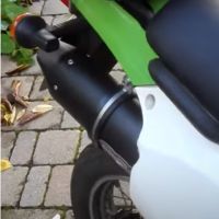 Escape compatible con Kawasaki Klx 650 R 1996-2002, Furore Nero, Escape legal, homologado, silenciador con db killer desmontable y tubo de conexión específico 