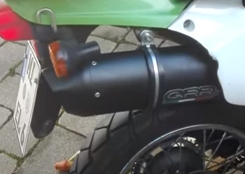 Escape compatible con Kawasaki Klx 650 R 1996-2002, Furore Nero, Escape legal, homologado, silenciador con db killer desmontable y tubo de conexión específico 