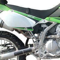 Escape compatible con Kawasaki Klx 300 R 2020-2021, Satinox , Escape completo homologado y legal, incluido db killer extraíble 