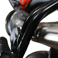 Escape compatible con Ktm Duke 250 2017-2020, Deeptone Inox, Escape racing, silenciador con tubo de conexion, articulo sin homologacion 