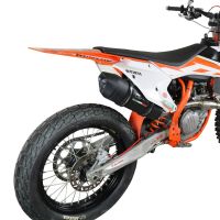 Escape compatible con Ktm SX-F 450 2016-2018, Furore Nero, Escape completo racing, incluyendo colector y db killer desmontable, sin homologación 