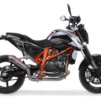 Escape compatible con Ktm Duke 690 2017-2020, Powercone Evo, Escape legal, homologado, silenciador con db killer desmontable y tubo de conexión específico 