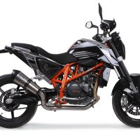 Escape compatible con Ktm Duke 690 2012-2016, GP Evo4 Titanium, Escape legal, homologado, silenciador con db killer desmontable y tubo de conexión específico 