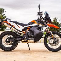 Escape compatible con Husqvarna Norden 901 2022-2024, Deeptone Inox, Escape legal, homologado, silenciador con db killer desmontable y tubo de conexión específico 