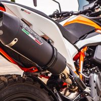 Escape compatible con Ktm Duke 890 2021-2024, GP Evo4 Black Titanium, Escape legal, homologado, silenciador con db killer desmontable y tubo de conexión específico 