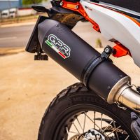 Escape compatible con Ktm Duke 890 2021-2024, GP Evo4 Black Titanium, Escape legal, homologado, silenciador con db killer desmontable y tubo de conexión específico 