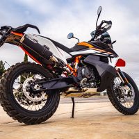 Escape compatible con Husqvarna Norden 901 2022-2024, M3 Black Titanium, Escape legal, homologado, silenciador con db killer desmontable y tubo de conexión específico 