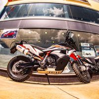 Escape compatible con Ktm SMT 890 2023-2024, Albus Evo4, Escape legal, homologado, silenciador con db killer desmontable y tubo de conexión específico 