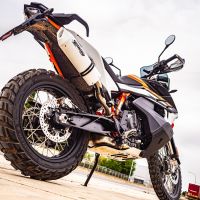 Escape compatible con Ktm SMT 890 2023-2024, Albus Evo4, Escape legal, homologado, silenciador con db killer desmontable y tubo de conexión específico 