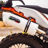 Escape compatible con Ktm SMT 890 2023-2024, Albus Evo4, Escape legal, homologado, silenciador con db killer desmontable y tubo de conexión específico 