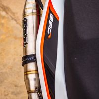 Escape compatible con Ktm Duke 890 2021-2024, Deeptone Inox, Escape legal, homologado, silenciador con db killer desmontable y tubo de conexión específico 