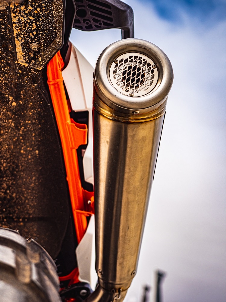 Escape compatible con Ktm Adventure 890 2020-2024, Powercone Evo, Escape legal, homologado, silenciador con db killer desmontable y tubo de conexión específico 