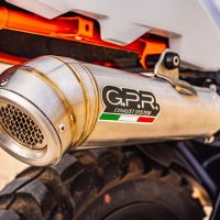 Escape compatible con Ktm Adventure 890 2020-2024, Powercone Evo, Escape legal, homologado, silenciador con db killer desmontable y tubo de conexión específico 