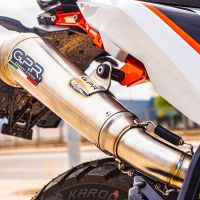 Escape compatible con Ktm Duke 890 2021-2024, Deeptone Inox, Escape racing, silenciador con tubo de conexion, articulo sin homologacion 
