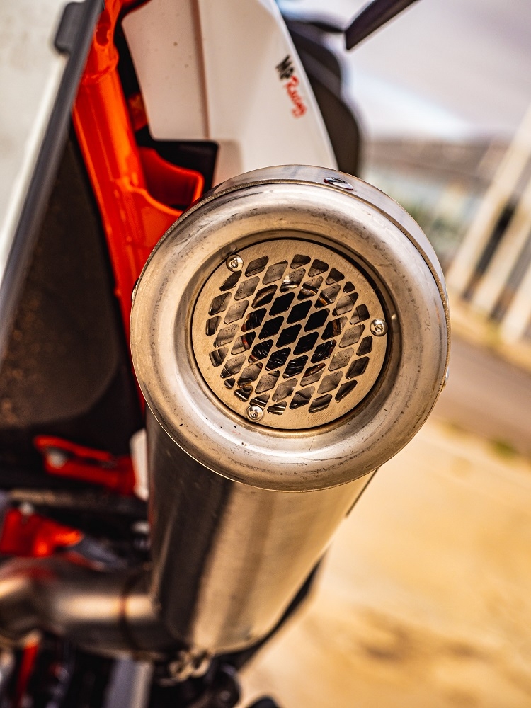 Escape compatible con Ktm Duke 890 2021-2024, Deeptone Inox, Escape racing, silenciador con tubo de conexion, articulo sin homologacion 