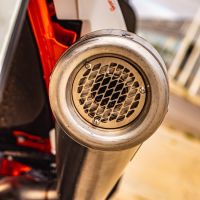 Escape compatible con Ktm Duke 890 2021-2024, Deeptone Inox, Escape racing, silenciador con tubo de conexion, articulo sin homologacion 
