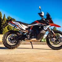 Escape compatible con Husqvarna Norden 901 2022-2024, M3 Inox , Escape legal, homologado, silenciador con db killer desmontable y tubo de conexión específico 