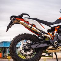 Escape compatible con Ktm Duke 890 2021-2024, Deeptone Inox, Escape legal, homologado, silenciador con db killer desmontable y tubo de conexión específico 