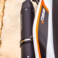 Escape compatible con Ktm Duke 890 2021-2024, Furore Evo4 Nero, Escape legal, homologado, silenciador con db killer desmontable y tubo de conexión específico 