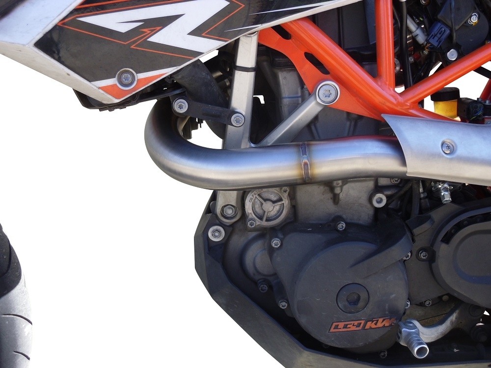 Escape compatible con Ktm Smc 690 R 2007-2016, Furore Nero, Escape completo homologado y legal, incluido db killer extraíble 