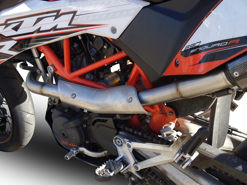 Escape compatible con Ktm Smc 690 R 2007-2016, Furore Nero, Escape completo homologado y legal, incluido db killer extraíble 