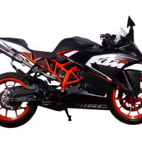Escape compatible con Ktm Rc 125 2014-2016, Deeptone Inox, Escape legal, homologado, silenciador con db killer desmontable y tubo de conexión específico 