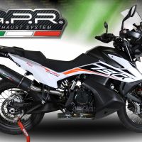 Escape compatible con Ktm Adventure 790 2018-2020, Furore Evo4 Nero, Escape legal, homologado, silenciador con db killer desmontable y tubo de conexión específico 