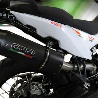 Escape compatible con Ktm Adventure 790 2018-2020, Furore Evo4 Nero, Escape legal, homologado, silenciador con db killer desmontable y tubo de conexión específico 