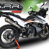 Escape compatible con Ktm Adventure 790 2021-2024, Powercone Evo, Escape legal, homologado, silenciador con db killer desmontable y tubo de conexión específico 