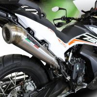 Escape compatible con Ktm Adventure 790 2021-2024, Powercone Evo, Escape legal, homologado, silenciador con db killer desmontable y tubo de conexión específico 