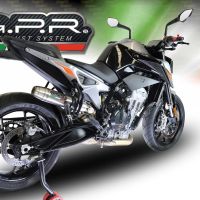 Escape compatible con Ktm Duke 790 2017-2020, Deeptone Inox, Escape racing, silenciador con tubo de conexion, articulo sin homologacion 