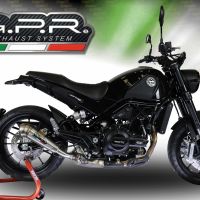 Escape compatible con Benelli Leoncino 500 Trail 2017-2024, Powercone Evo, Escape legal, homologado, silenciador con db killer desmontable y tubo de conexión específico 